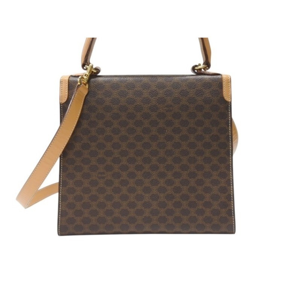 Celine Macadam Handbag Brown Leather - Picture 3 of 10